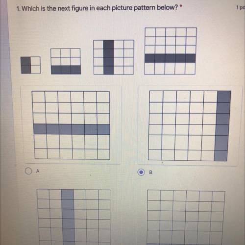 1. Which is the next figure in each picture pattern below? Pls help meee