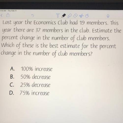 Last year

9. ACC
solo
the Economics club had 19 members. This
year
there are 37 members in the cl