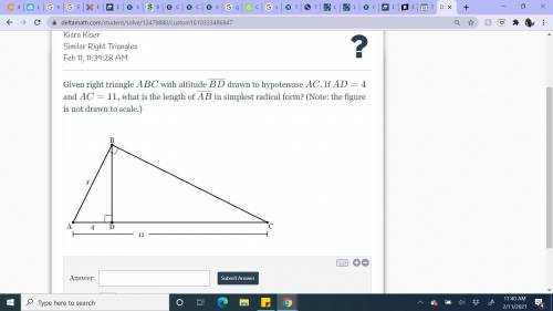what is the length AB in simplest radical form? (Note: the figure is not drawn to scale.) HELP PLEA