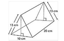 volume of triangular prism in cubic centimeters