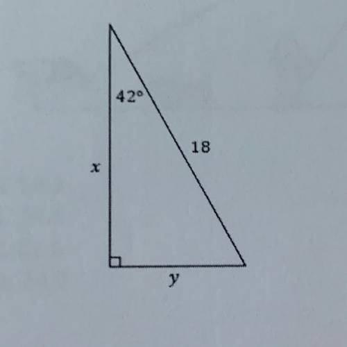 6.Consider the

triangle below.
Which of the following measurements represents the
perimeter and a