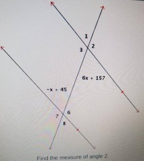 Find the measure of angle 2​