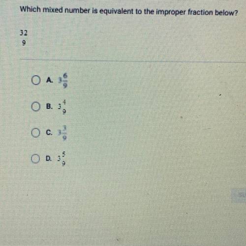 Which mixed number is equivalent to the improper fraction below?