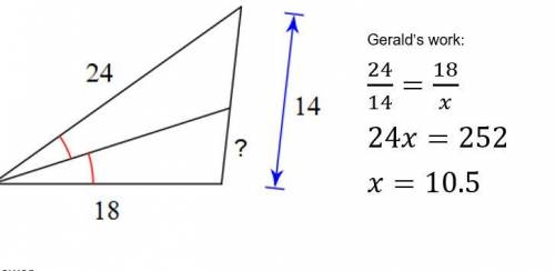 (Score for Question 2: ___ of 7 points)

2. Gerald was given the following problem to solve for th