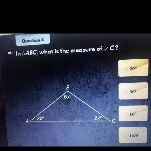 In ABC what is the measure of C