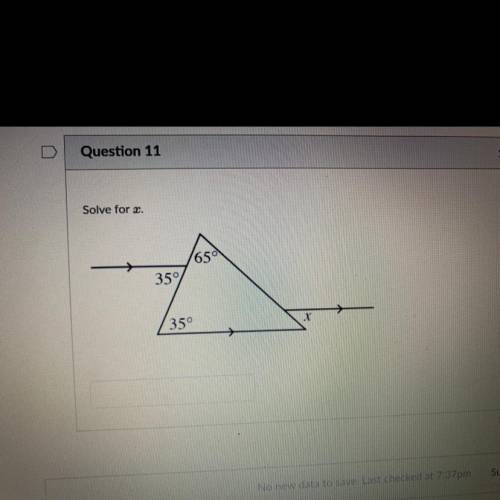 Solve for x 
plz help