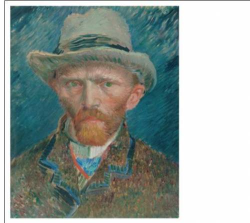 How can you tell that Vincent van Gogh’s self-portrait is in realistic proportion?
