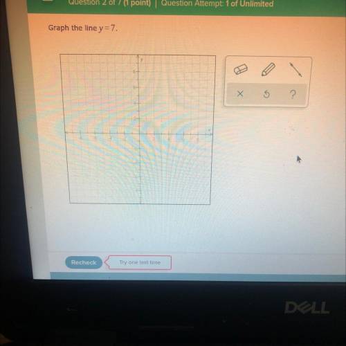 Can u help me graph the line y=7