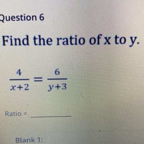 Find the ratio of x to y