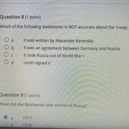 Which of the following statements is NOT accurate about the Treaty of Brest-Litovsk?