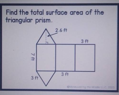 Find surface area of the triangular prism​