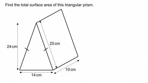 Work out the surface area of a triangular prism