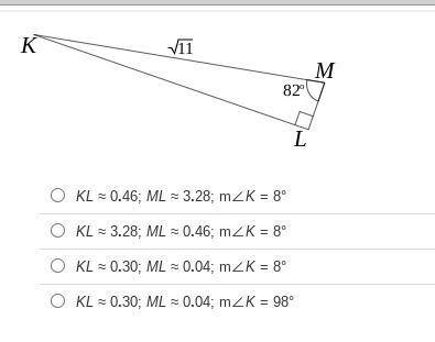 Find the unknown measures. Round lengths to the nearest hundredth and angle measures to the nearest