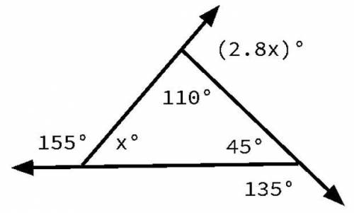HELP PLEASE FAST
Determine the value of x