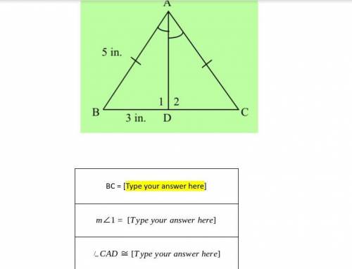 Need help geometry 
Fill in the blank. Use ∆ABC to answer the following: