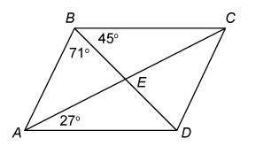 Parallelogram ABCD is shown.

Parallelogram A B C D is divided into 4 triangles by A C and B D whi