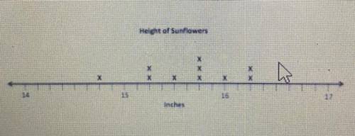 2. Mrs. Jones' science class is planting sunflowers in the school garden. Her class

measured and