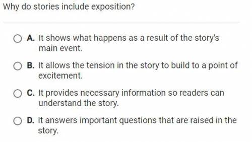 Why do stories include exposition?