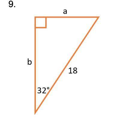 Find the values of A and B in each triangle 
Show your work