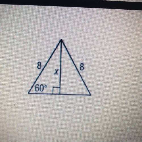 Find x. I don’t know how to add angles into the Pythagorean theorem please help!!