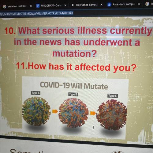 What serious illness currently
in the news has underwent a
mutation?