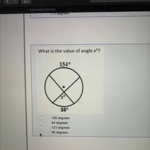 What is the value of angle x°