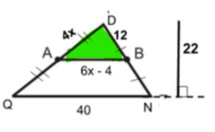 Calculate the value of x. Then find the area of the shaded region.