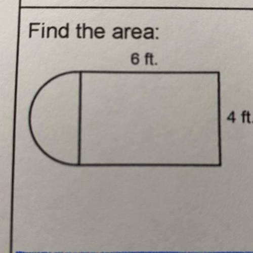 Find the area:
HELP PLEASE