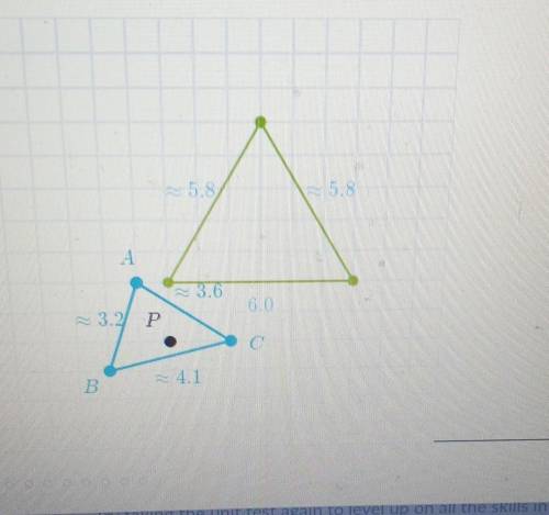 Draw a the images of triangle abc under a dialation whose center is P and scale factor is 3.​