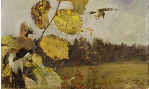 (WILL GIVE BRAINLIEST!) Take a moment to analyze this work:

(Bird rests upon a branch with severa