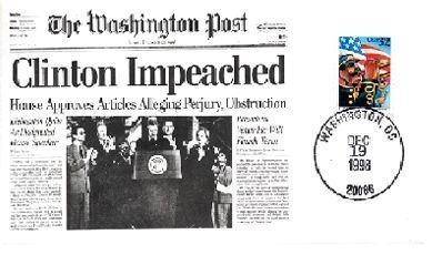 The image shown is a historical front page headline from the Washington Post. What branch of govern
