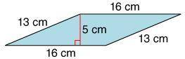 What is the area of the parallelogram?
80 cm 2
40 cm 2
29 cm
58 cm 2