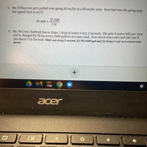 Hi everyone!

Can anyone help me? It’s dimensional analysis with chemistry and its due in 5 MINUTE