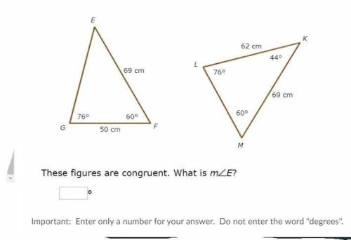 These figures are congruent. What is the measurement? pic below