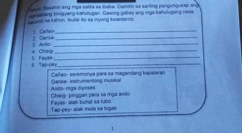 Please answer this promise l brainlest you

Sorry iba pong subject ang nalagay ko filipino po yang