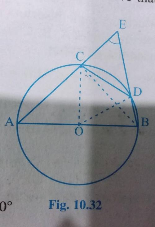 AB is a diameter of the circle, CD is a chord equal to the radius of the circle. AC and BD when ext