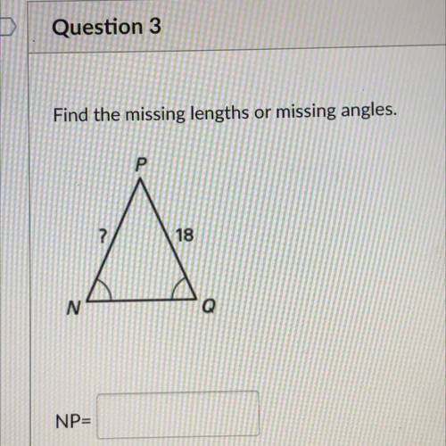 Find the missing lengths or missing angles