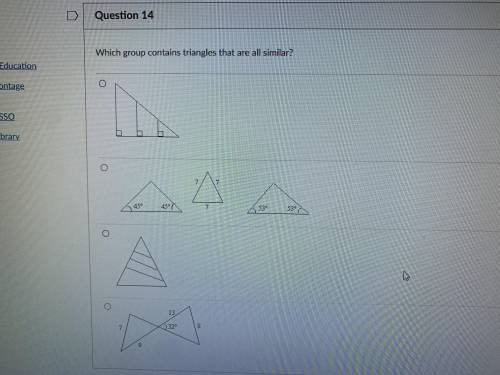 Which group contains triangles that are similar