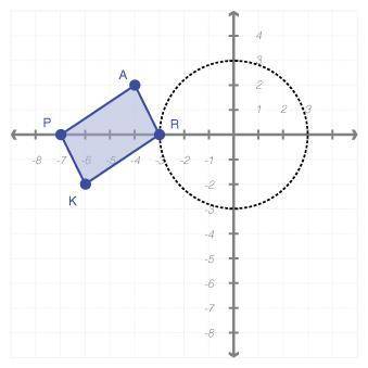 Given parallelogram PARK.

Prove graphically and algebraically that a clockwise rotation of 270o a