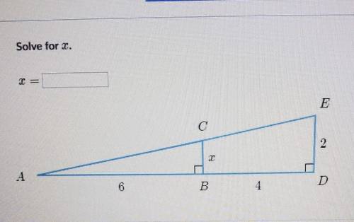 Solve similar triangles (advanced) Solve for x