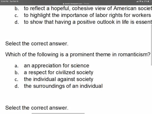 Which of the following is a prominent theme in romanticism?