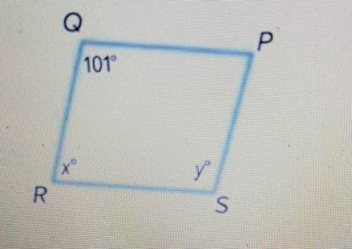 If the figure below is a parallelogram, find x and y