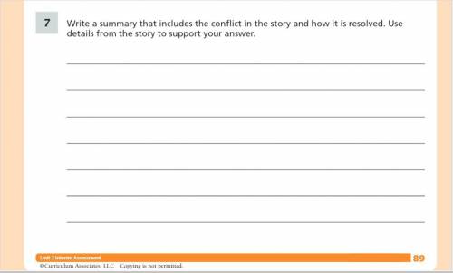 Write a summary that includes the conflict in the story and how it is resolved. Use details from th