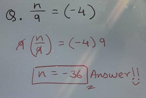 Solve the following one-step linear equation