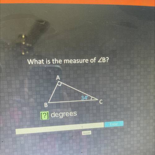What is the measure of B