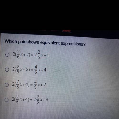 Which pair shows equivalent expressions?