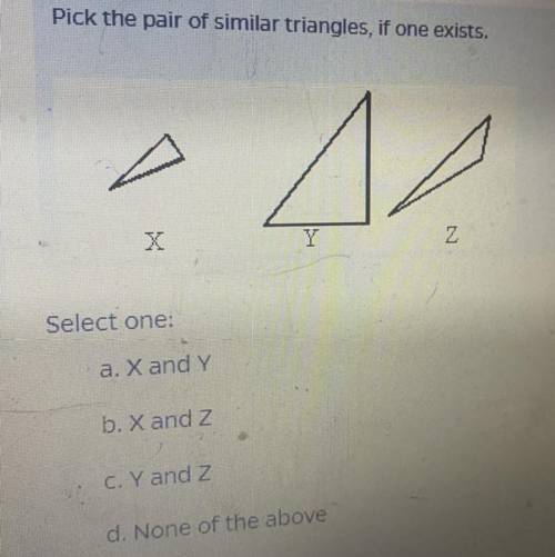 Pick the similar triangles