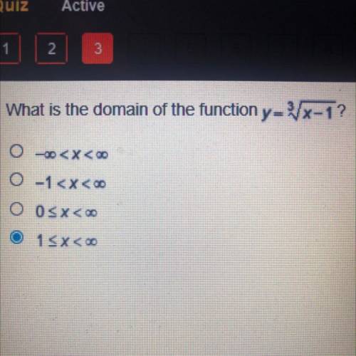 What is the domain of the function y=3x-1?
Please help