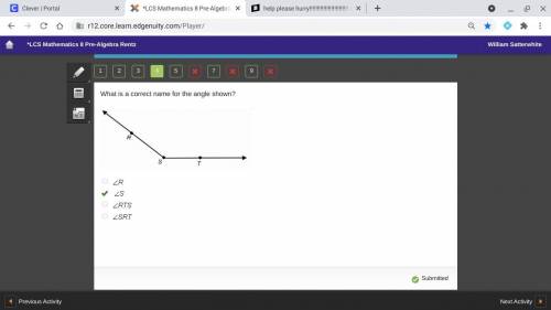This answer is false

Angle RTS
Step-by-step exp