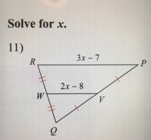 Solve for x.
Need help, please.